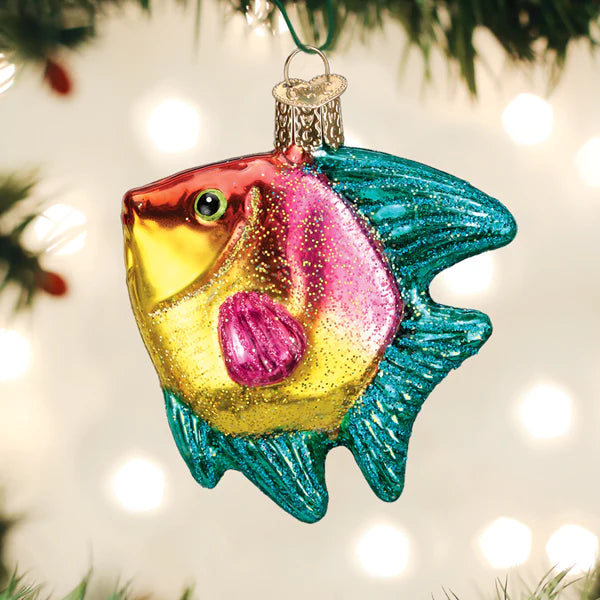 OWC Pink/Yellow Tropical Angelfish Ornament