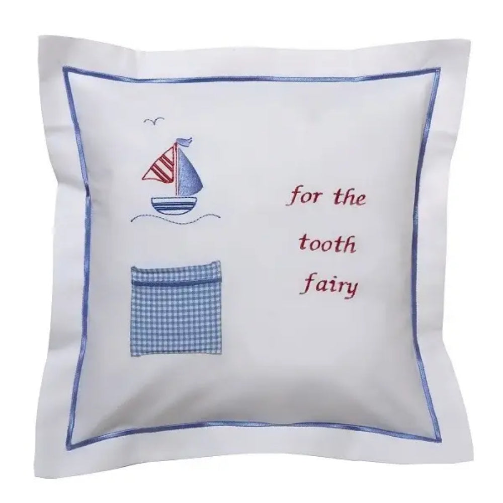 Jacaranda Living Blue Sailboat and Seagull Tooth Fairy Pillow *SALE*