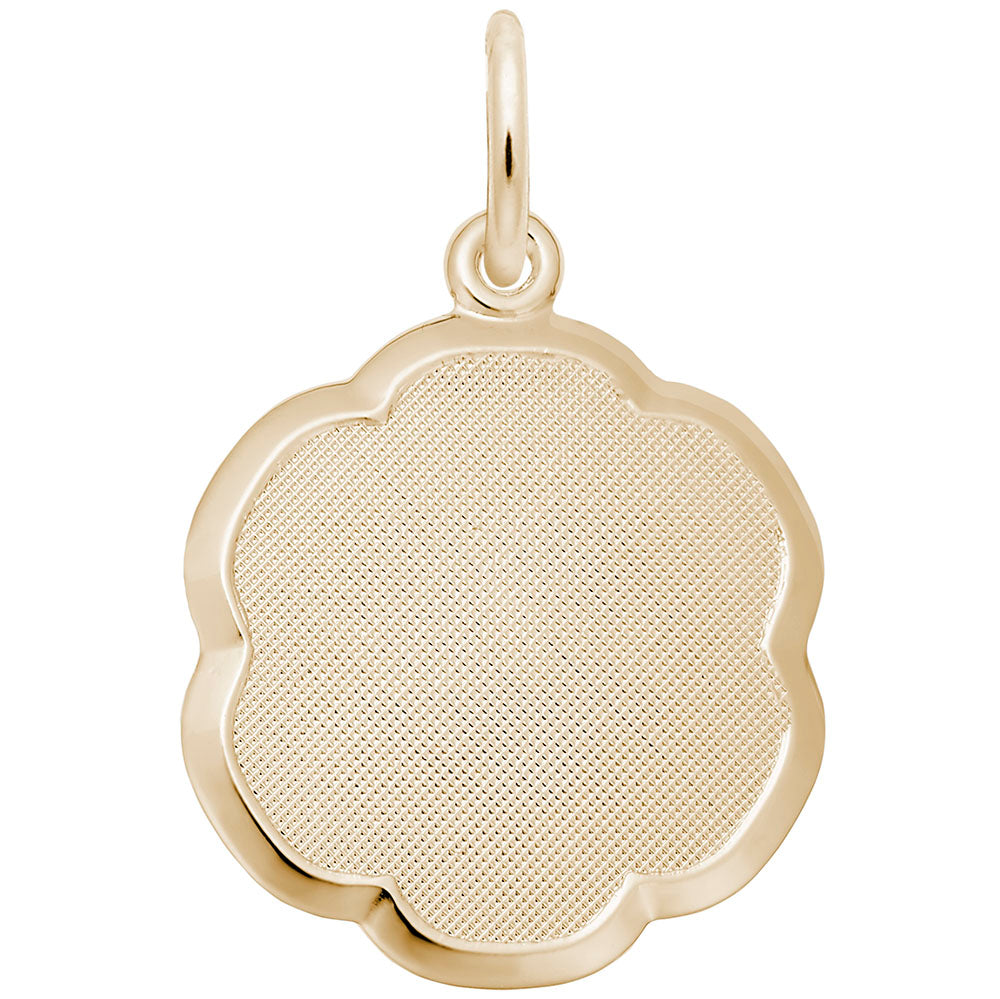 14Y Blank Scalloped Disc Charm