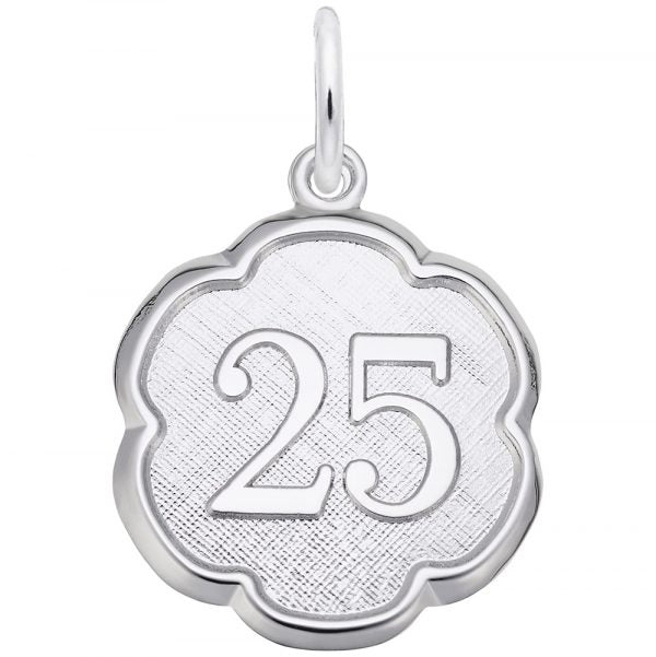 Sterling Silver 25 Disc Charm