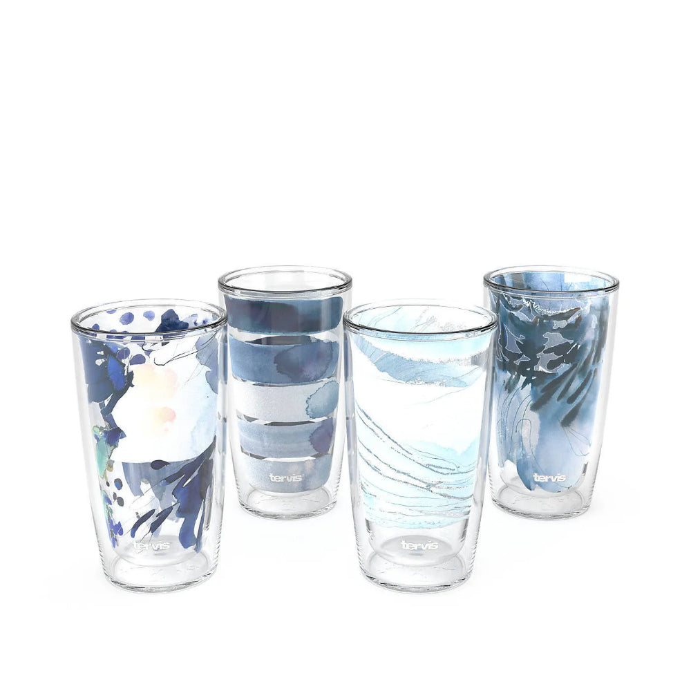 Tervis Kelly Ventura Blue Collection - Set of 4 16oz Tumblers