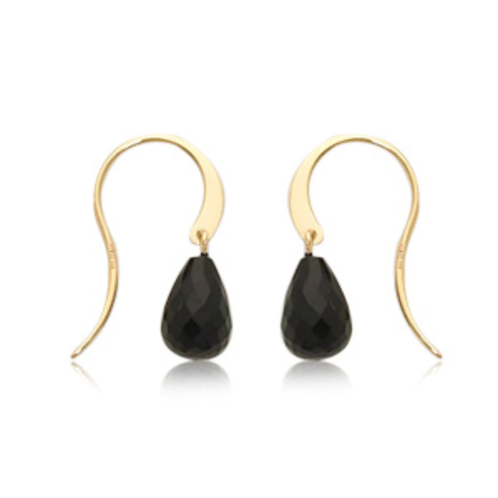 Semi-Precious Gemstone and 14K Gold Drop Earrings