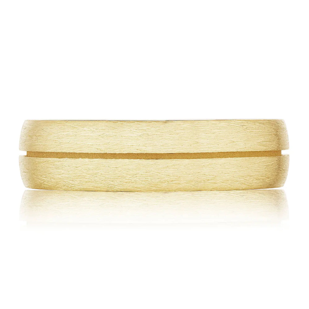 Tacori 18Y Classic Streamline Brushed Finish Men's Wedding Band