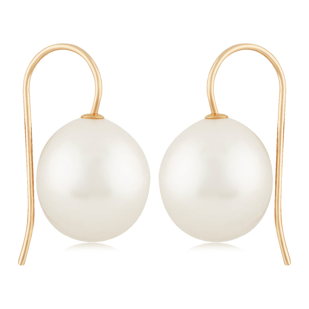 14k Gold Baroque Pearl Drop Earrings