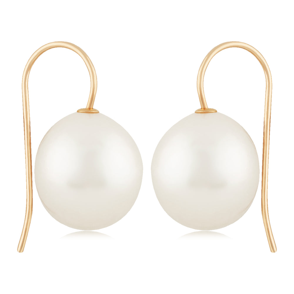14k Gold Baroque Pearl Drop Earrings