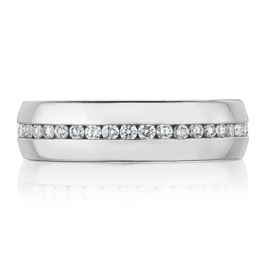 Tacori 18k Diamond High Polish Finish Men's Wedding Band