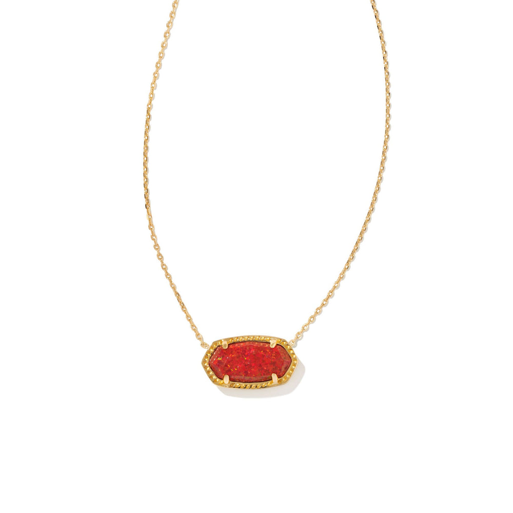 Kendra Scott Elisa Gold Pendant Necklace in Opal
