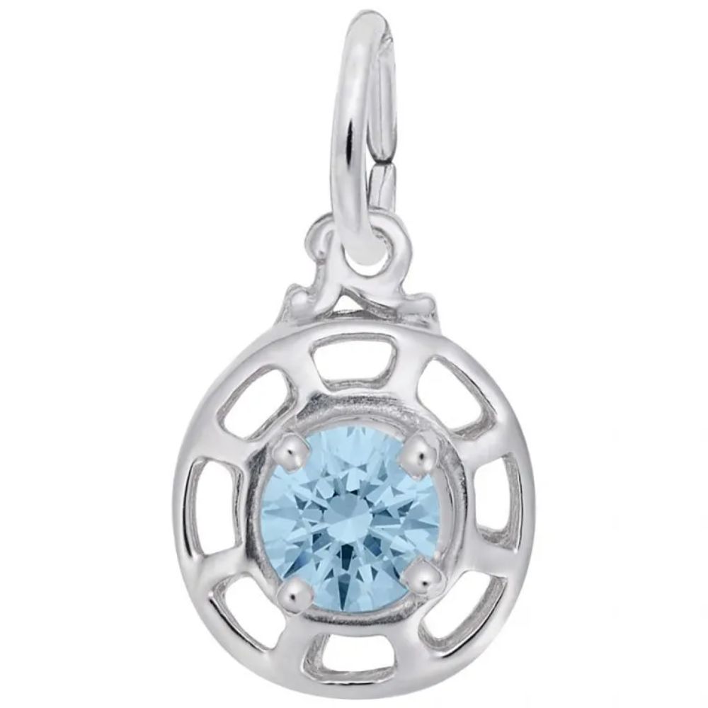 Sterling Silver Insightful Birthstone Charm