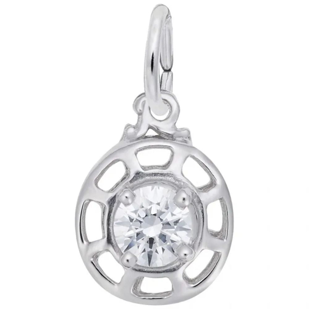 Sterling Silver Insightful Birthstone Charm