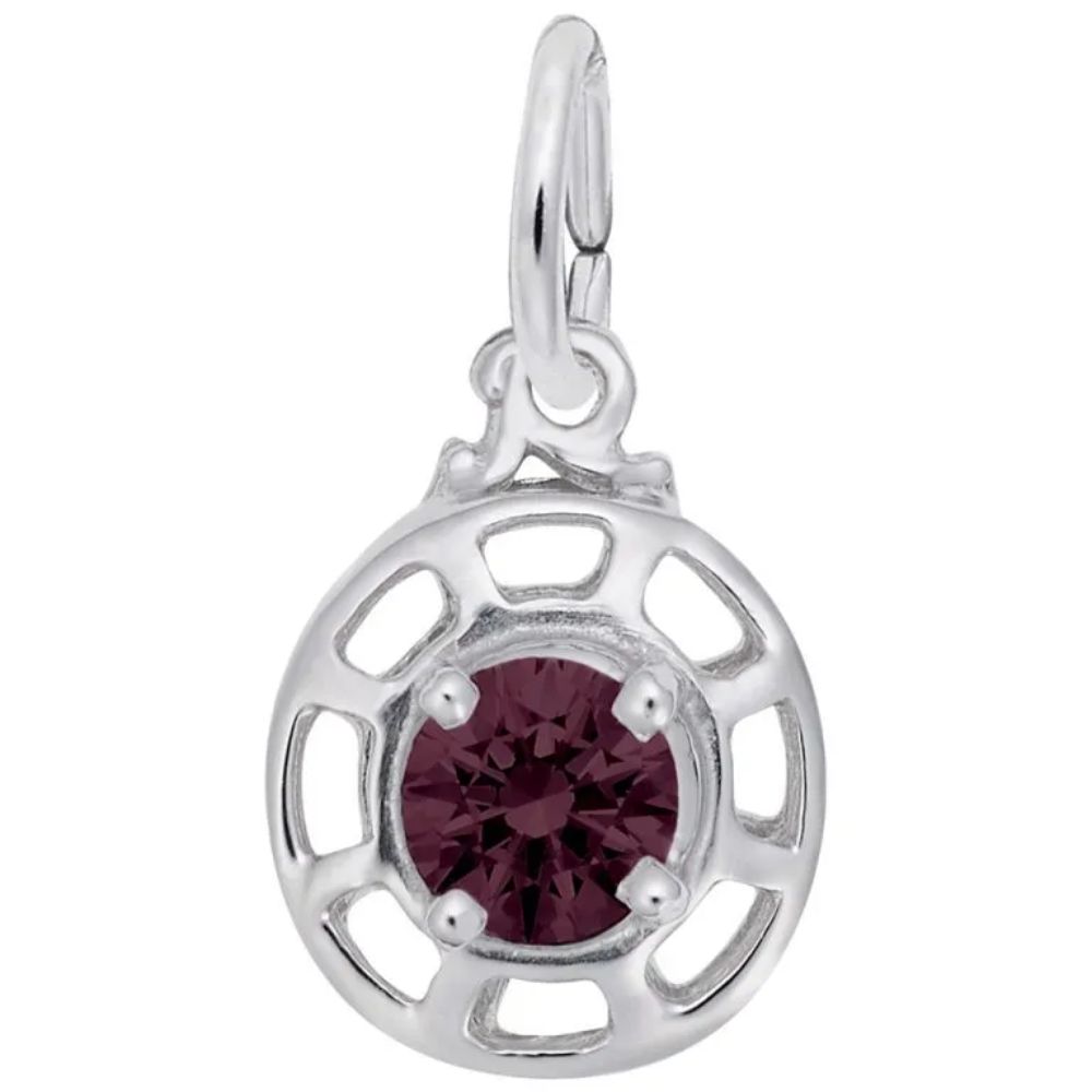 Sterling Silver Insightful Birthstone Charm