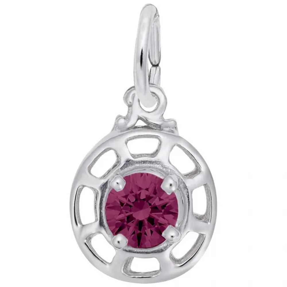 Sterling Silver Insightful Birthstone Charm