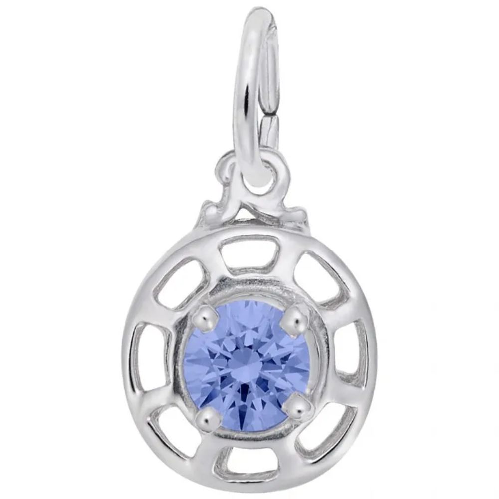Sterling Silver Insightful Birthstone Charm