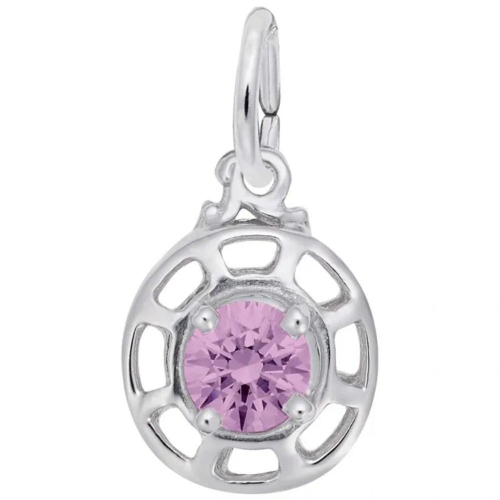 Sterling Silver Insightful Birthstone Charm