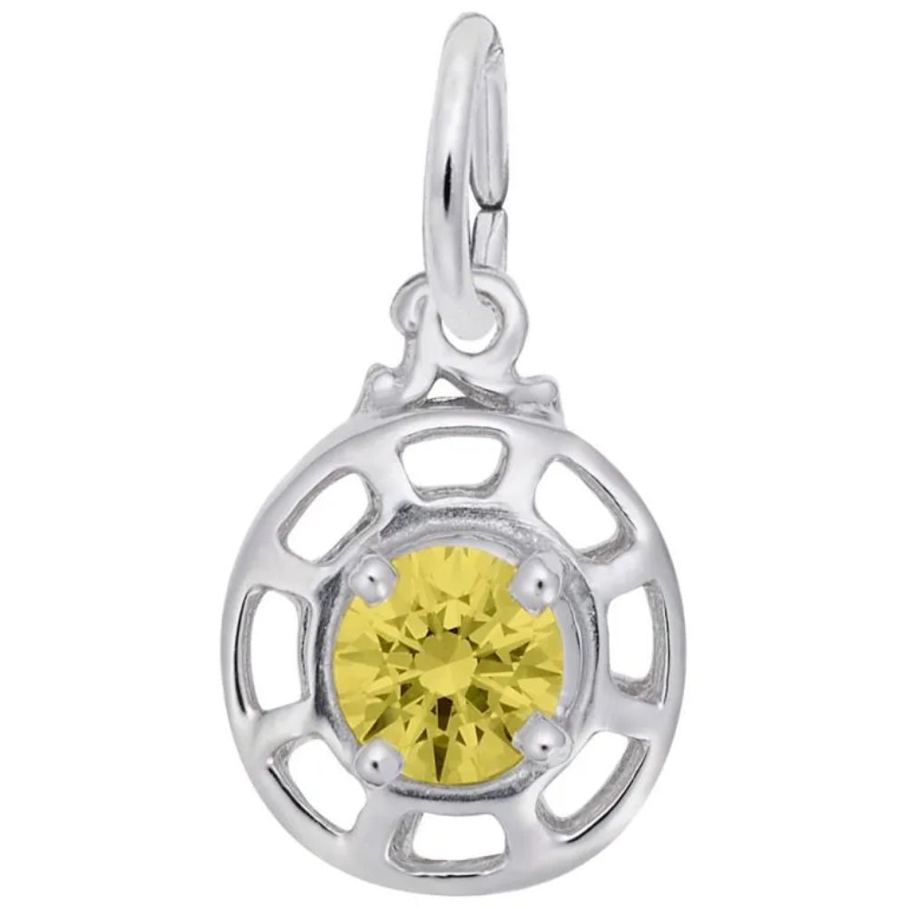 Sterling Silver Insightful Birthstone Charm