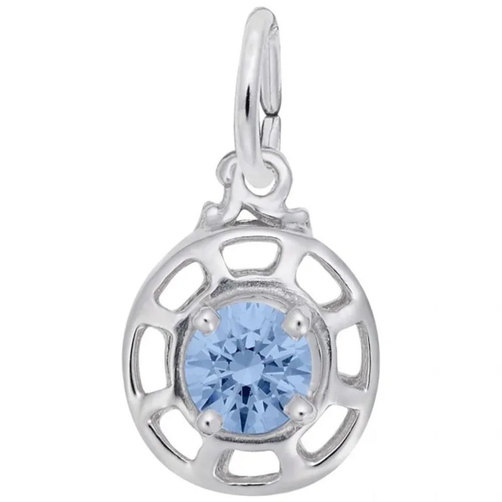 Sterling Silver Insightful Birthstone Charm