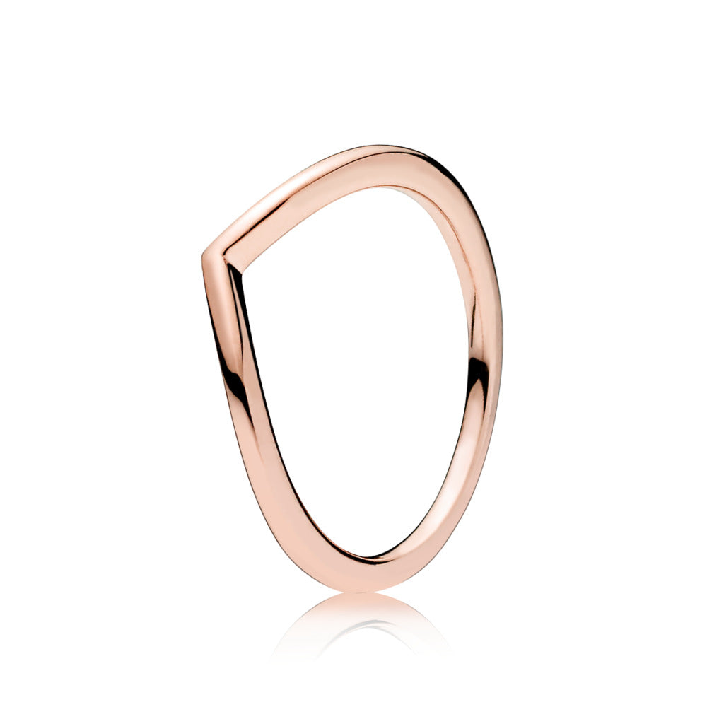 Pandora 14k rose gold-plated Polished Wishbone Ring