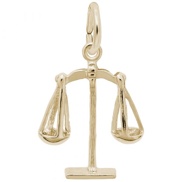 14K Yellow Gold Scale of Justice Charm