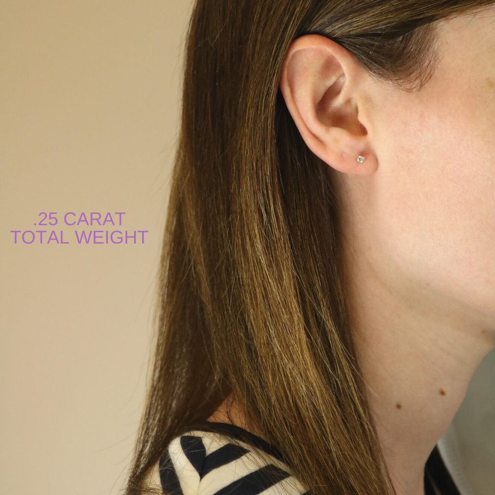 Quality diamond sales stud earrings