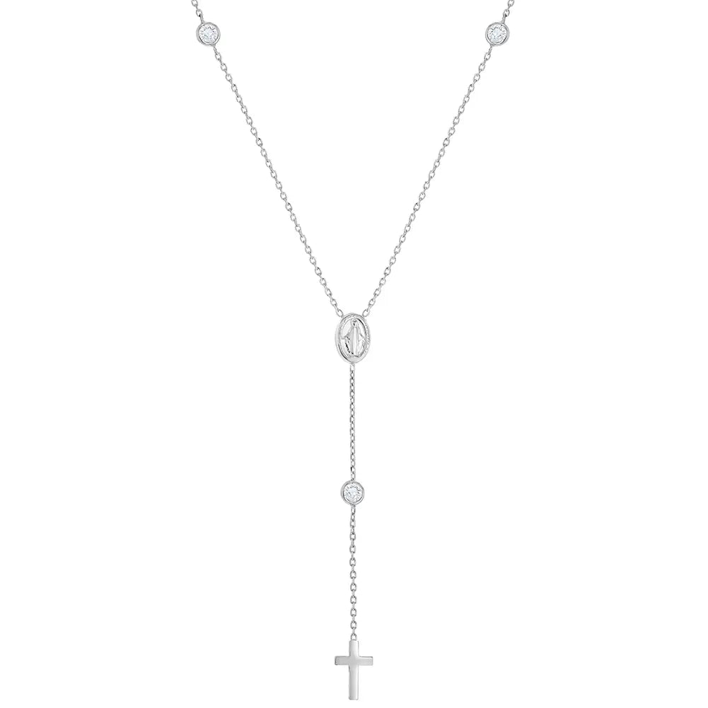 Children's Sterling Silver 16" Miraculous Virgin Mary Necklace