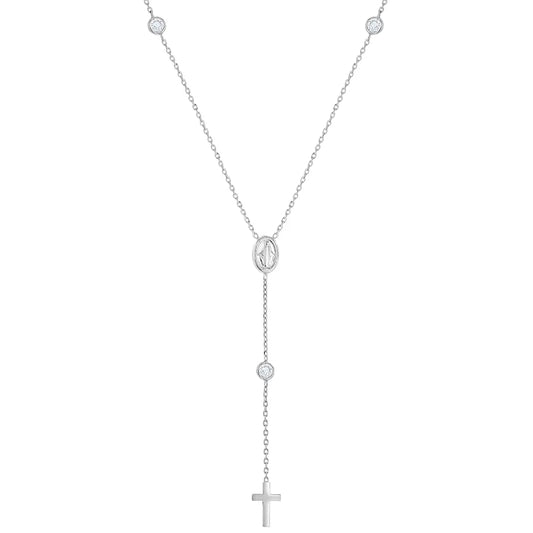 Children's Sterling Silver 16" Miraculous Virgin Mary Necklace