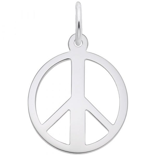 Sterling Silver Peace Symbol Charm