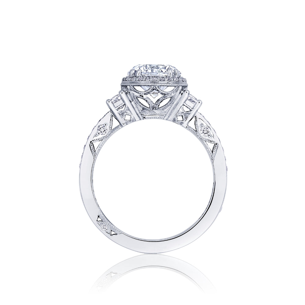 Tacori Dantela Round 3-Stone Engagement Ring