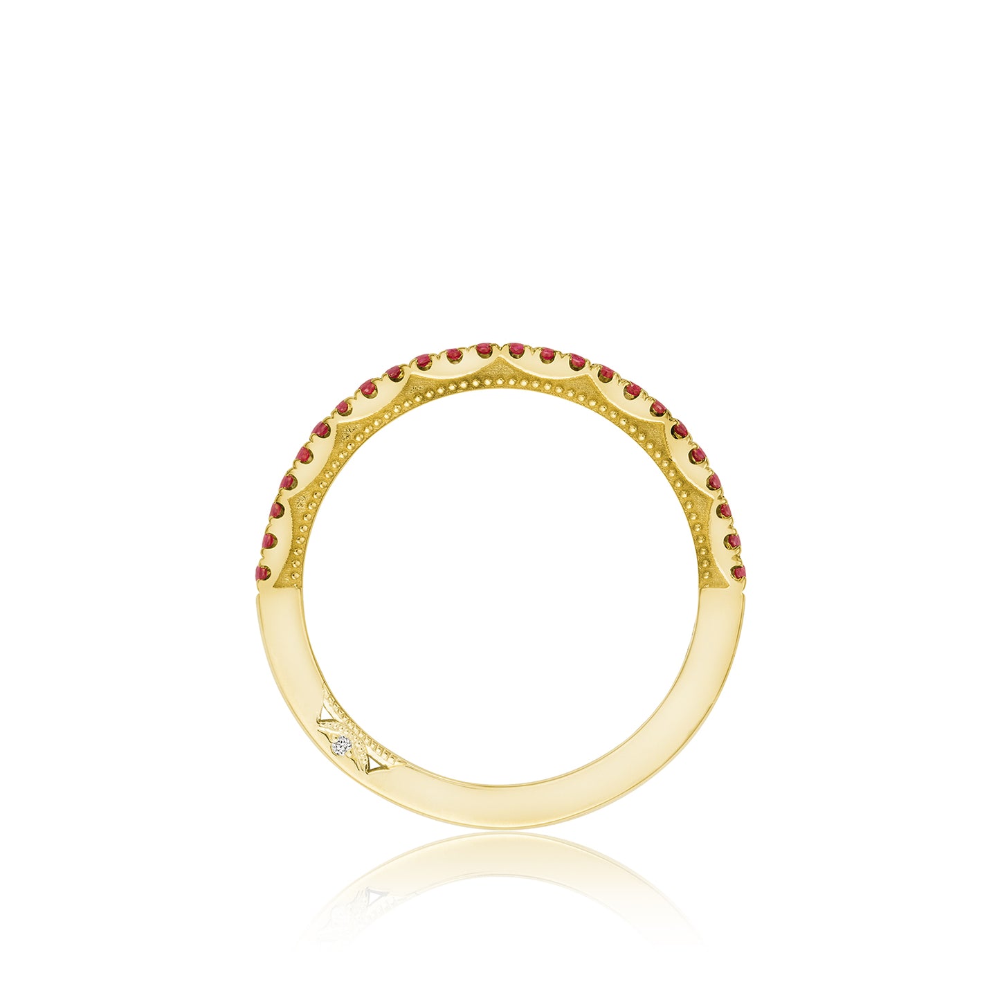 Tacori Sculpted Crescent String of Rubies Ring