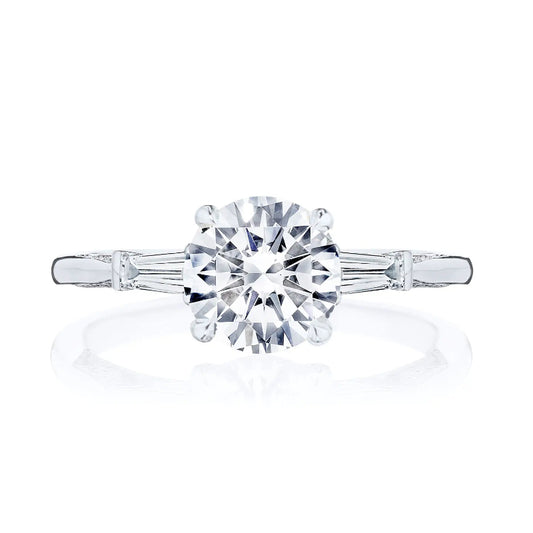 Tacori Simply Tacori 18k White Gold Round 3-Stone Engagement Ring