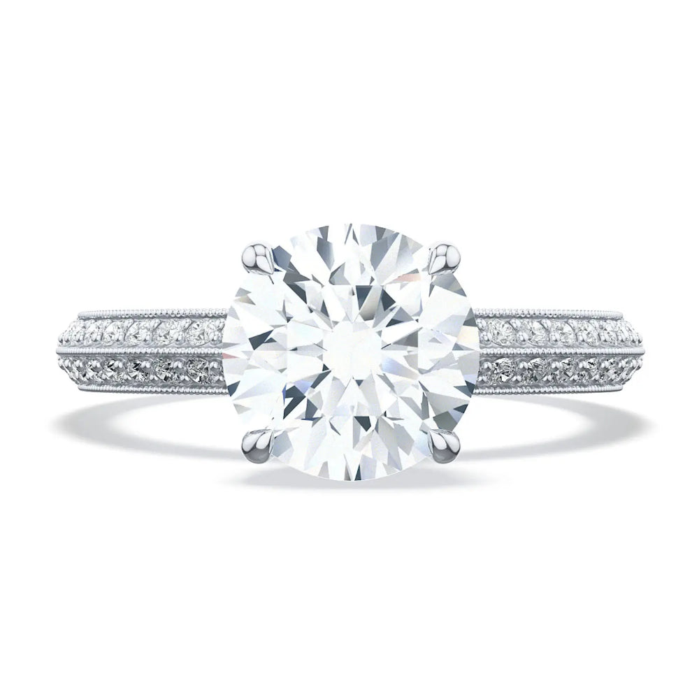 Tacori Sculpted Crescent Round Solitaire Engagement Ring