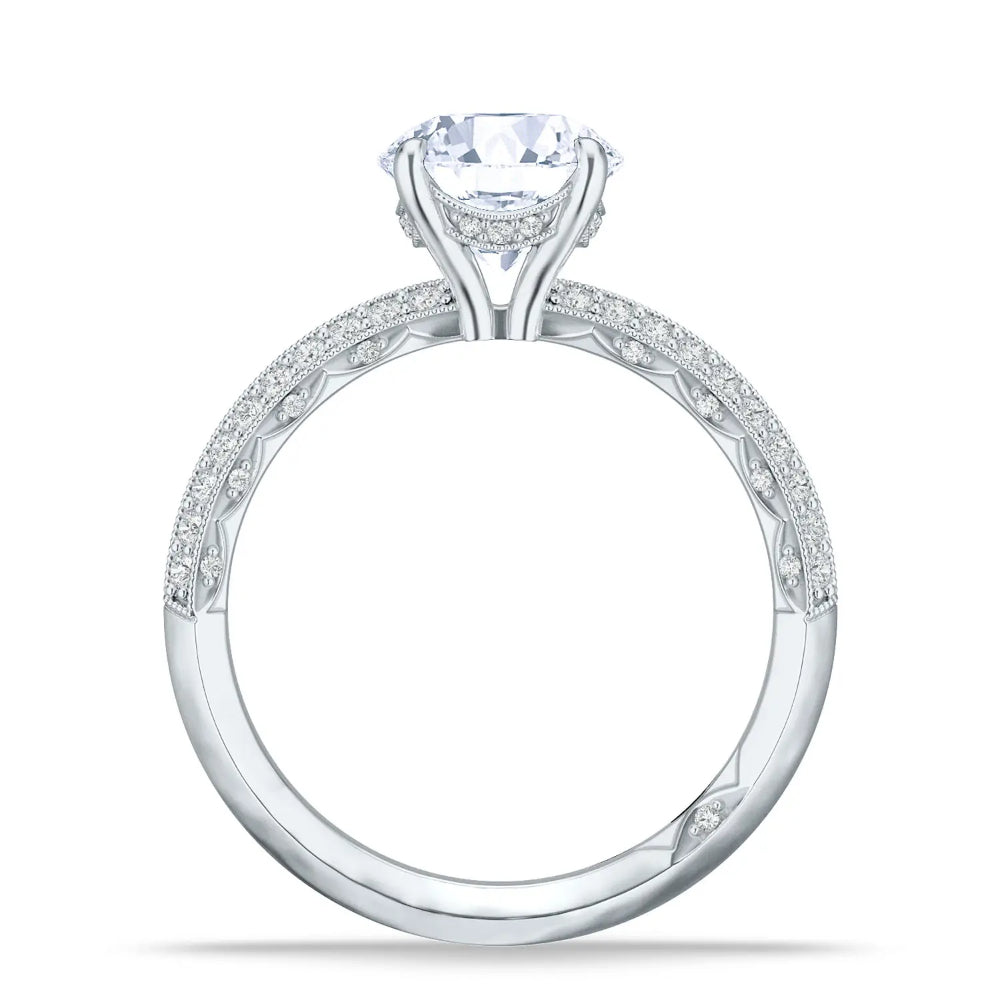 Tacori Sculpted Crescent Round Solitaire Engagement Ring
