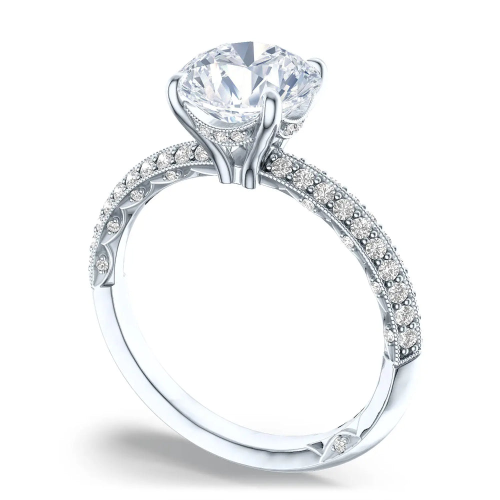 Tacori Sculpted Crescent Round Solitaire Engagement Ring