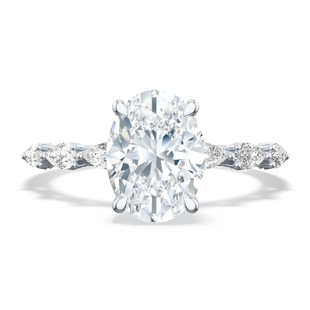 Tacori Sculpted Crescent Oval Solitaire Engagement Ring