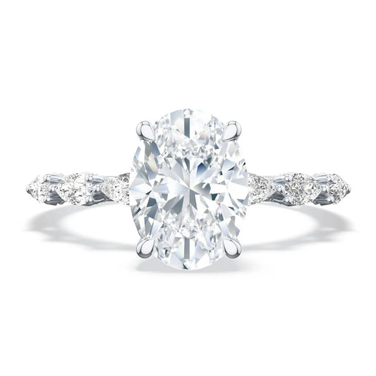Tacori Sculpted Crescent Oval Solitaire Engagement Ring