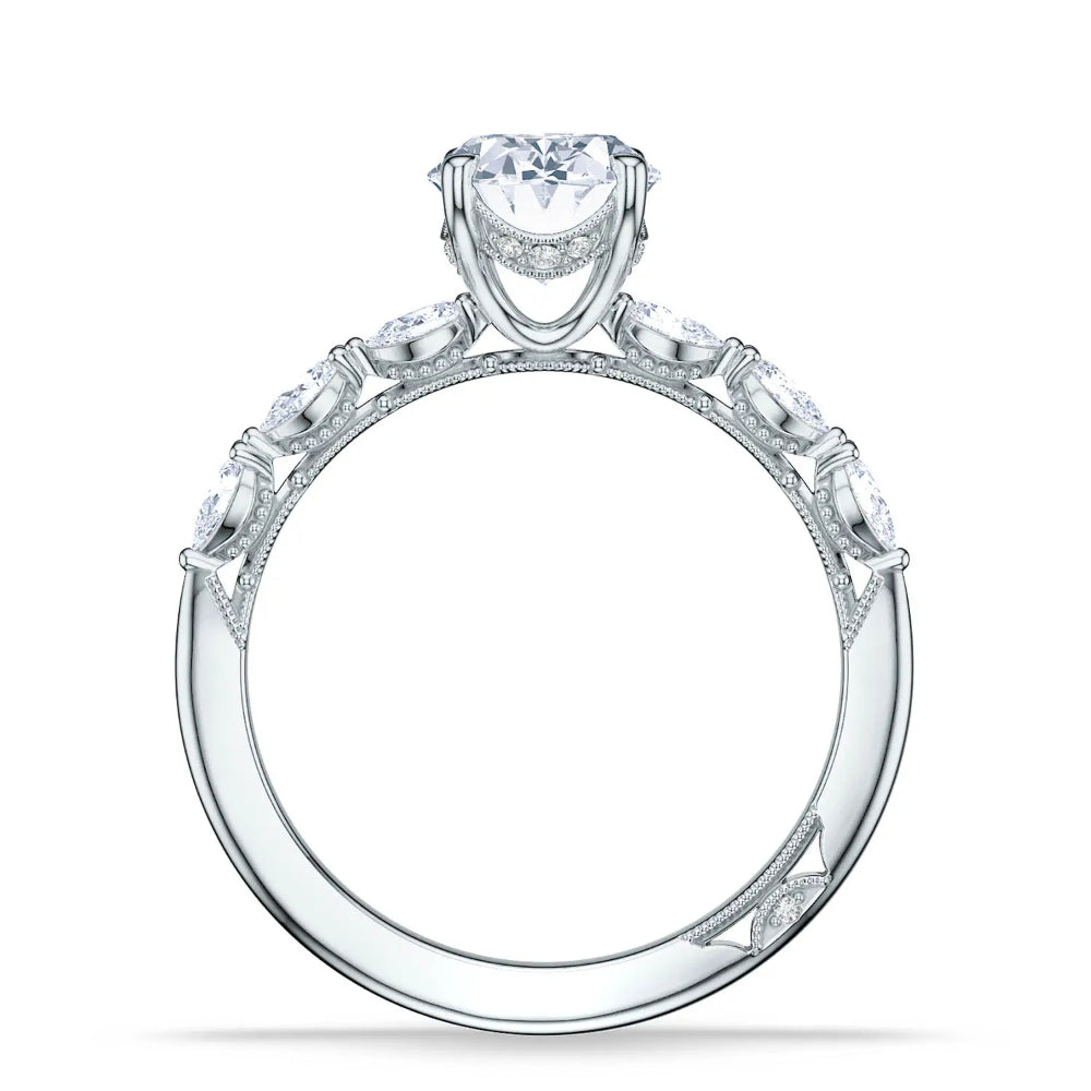Tacori Sculpted Crescent Oval Solitaire Engagement Ring
