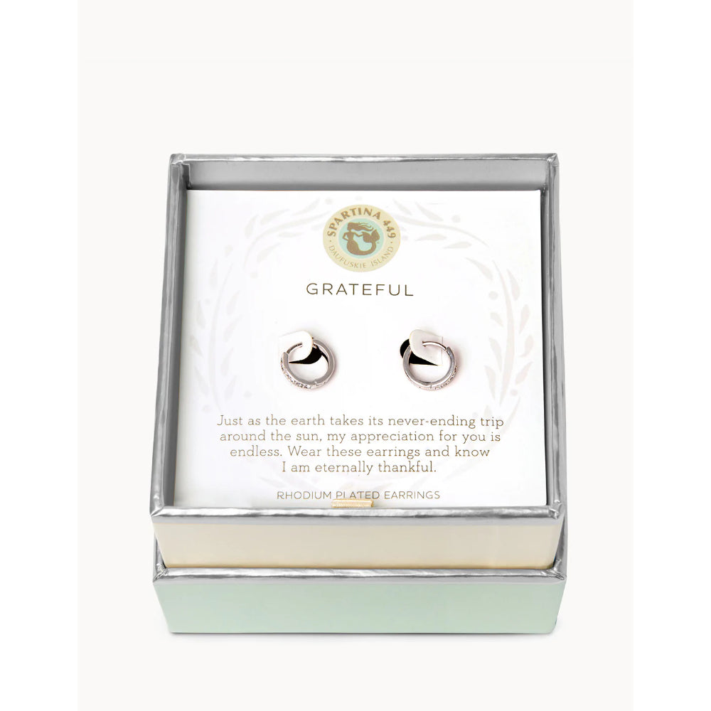 Spartina Sea La Vie Grateful Hoop Earrings
