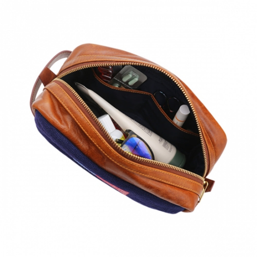 Smathers & Branson American Flag Needlepoint Toiletry Bag