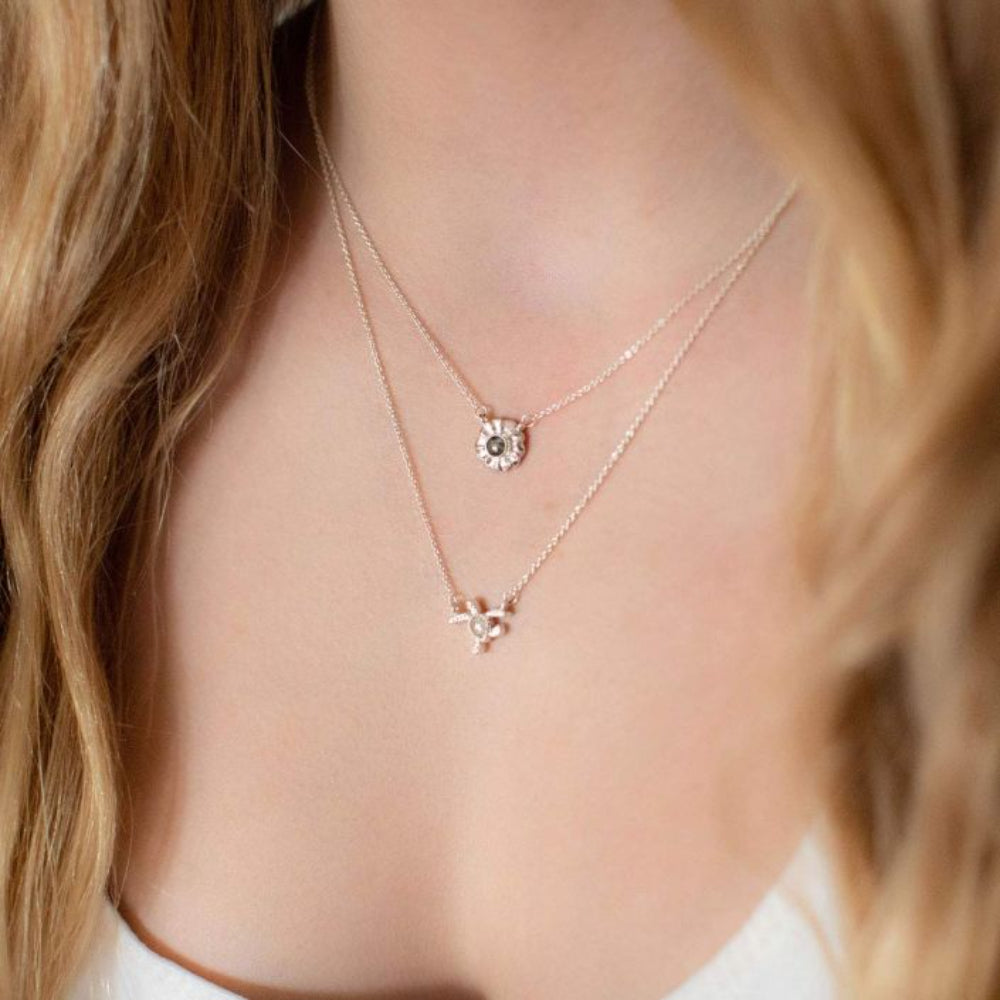 Dune Jewelry Sterling Silver Delicate Dune Turtle Necklace