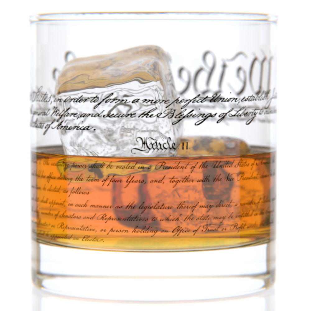 Well Told Constitution Rocks Whiskey Glass