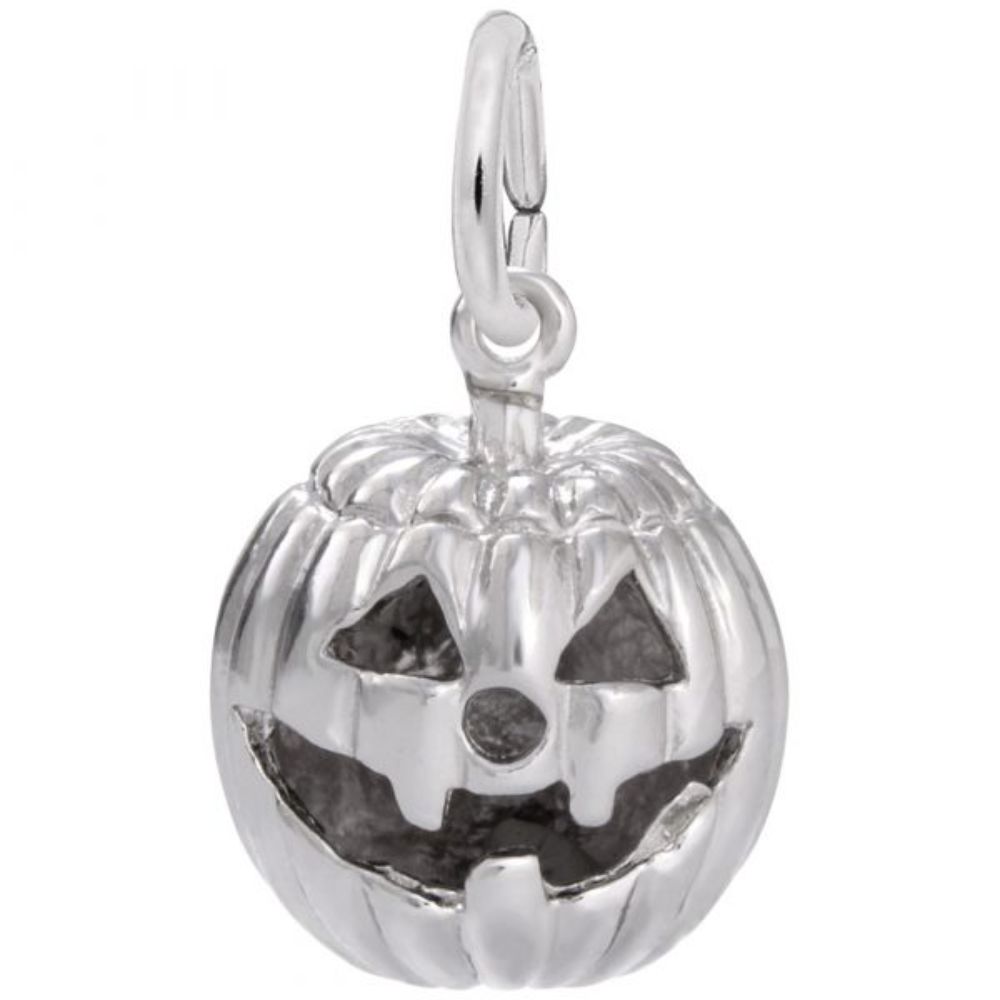 Sterling Silver Jack-O-Latern Charm