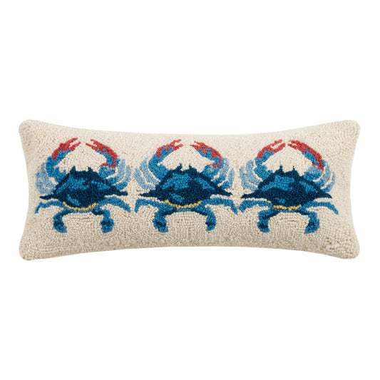 Blue Crab Hook Pillow - 8x20