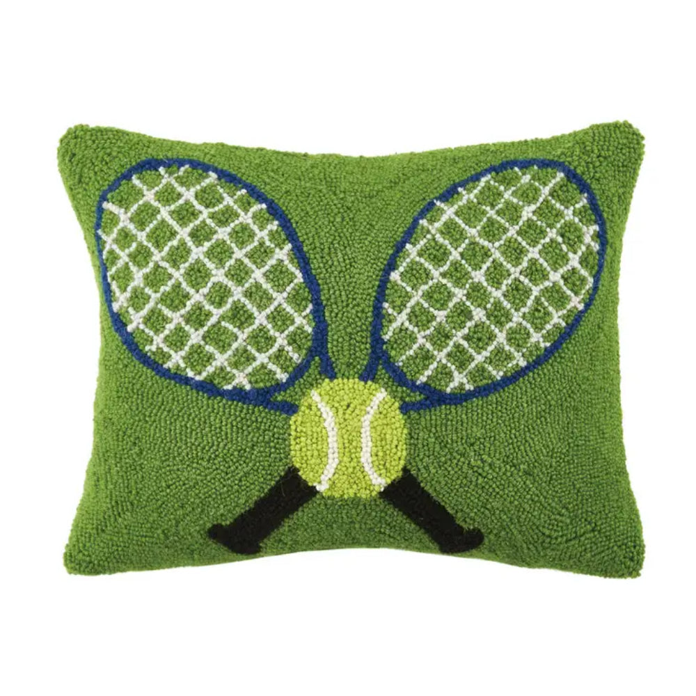 Peking Handicraft Crossed Tennis Racquet Hook Pillow