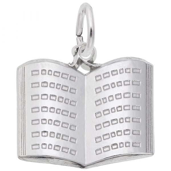 Sterling Silver Open Book Charm