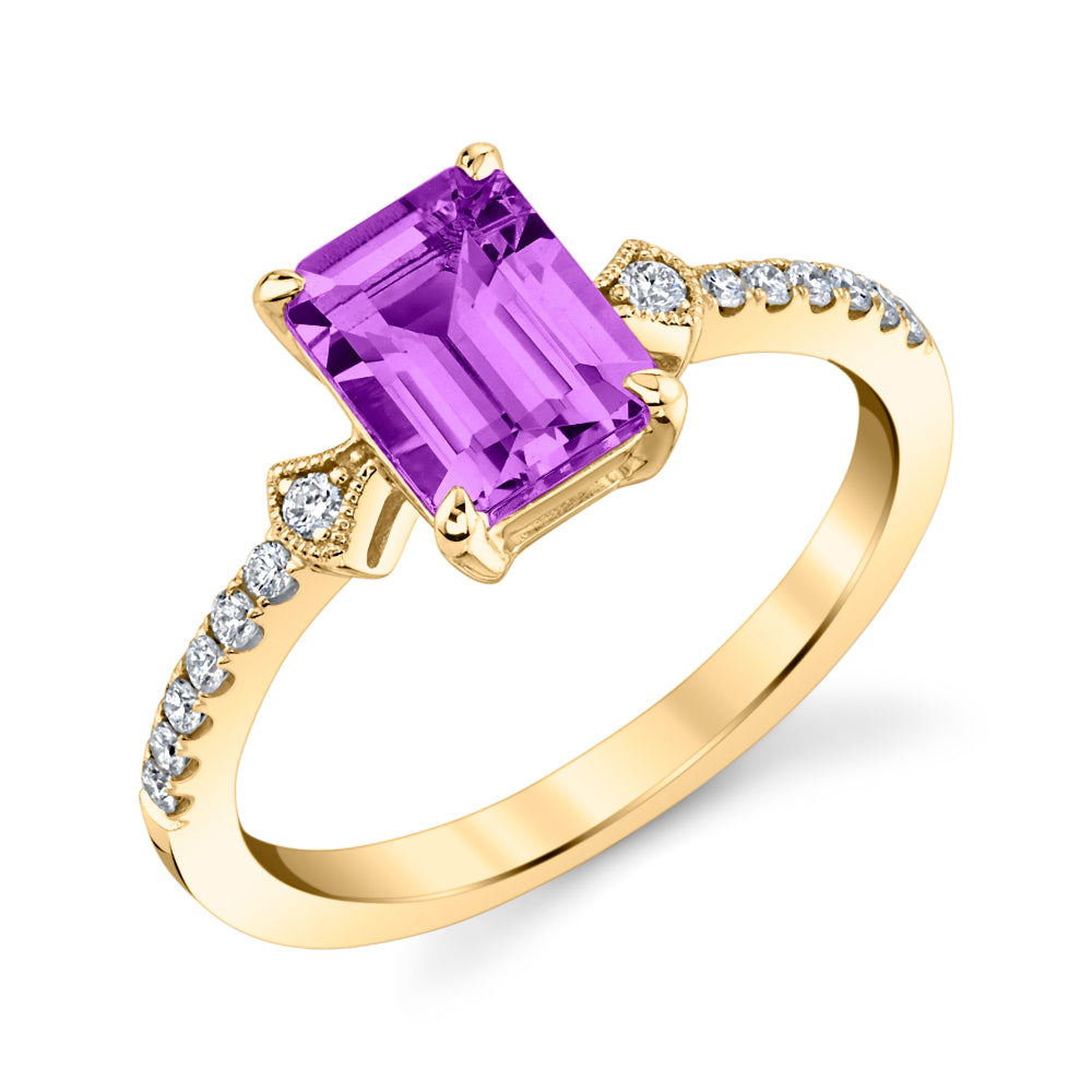 Emerald Cut Gemstone & Diamond Ring – Smyth Jewelers