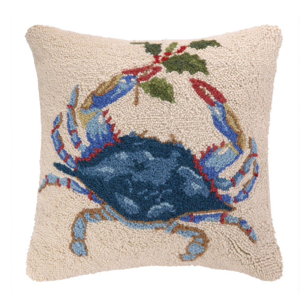 Christmas Blue Crab Hook Pillow