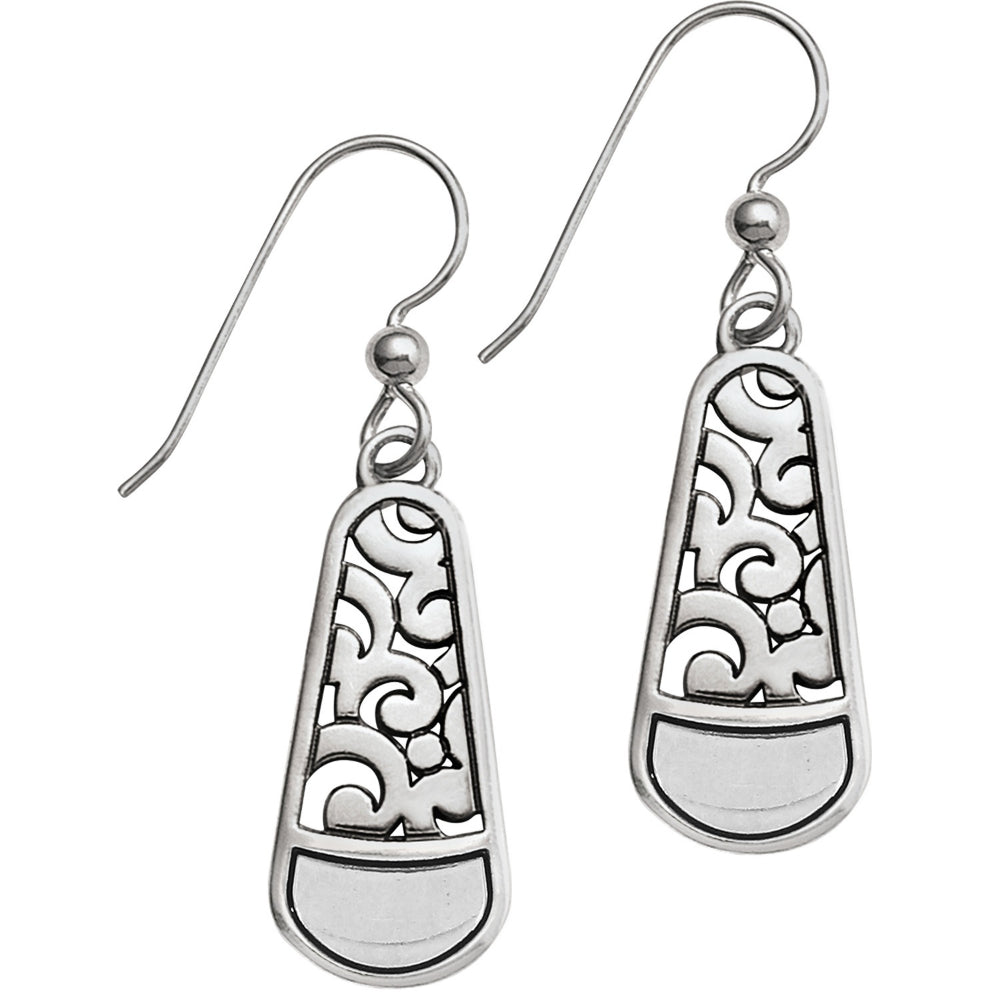 Brighton Catania French Wire Earrings - Silver/Black