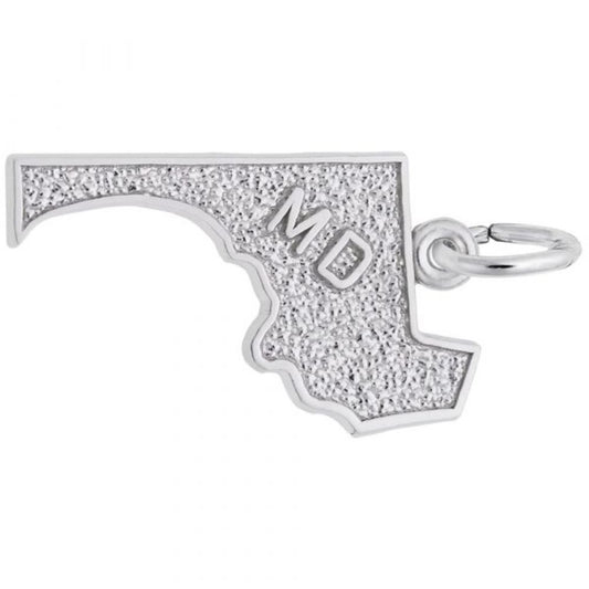Sterling Silver State of Maryland Charm