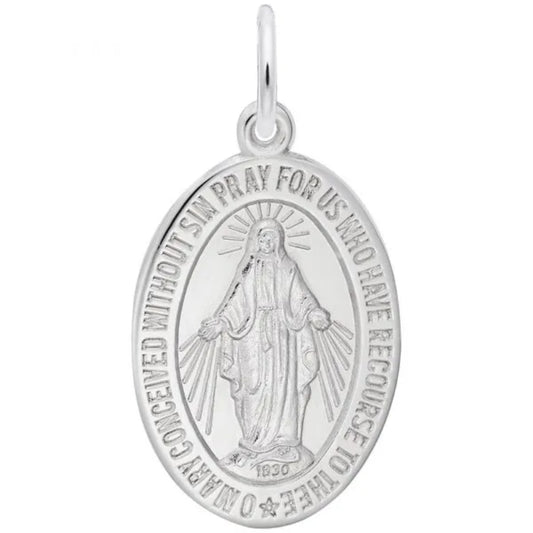 Sterling Silver Miraculous Medal Charm