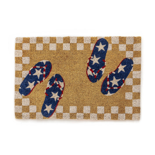 MacKenzie-Childs Flip Flops Entrance Mat "In-Store Only Pick Up"