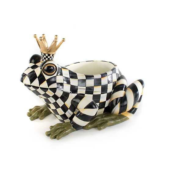 MacKenzie-Childs Courtly Check Fergal The Frog Planter