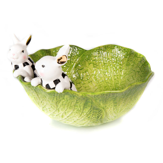 MacKenzie-Childs Cabbage Garden Bunny Bowl